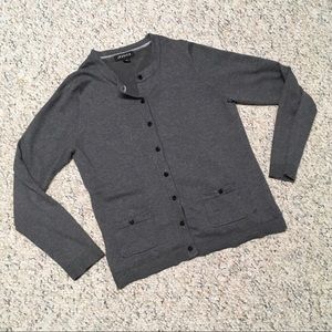 Grey Cardigan Sweater, Size M